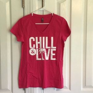 CHILL & LIVE ladies T, pink